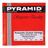 Струны для акустической гитары Pyramid Silver Wound 306100 Medium/Heavy (6 шт)