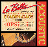 Струны для акустической гитары La Bella Golden Alloy 40PS Light (6 шт)