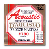 Струны для акустической 12-струнной гитары D'Aquisto 760/M Medium (12 шт)