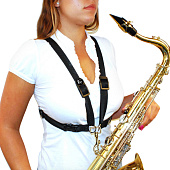Ремень для альт, тенор и баритон саксофона BG Lady Regular S41MSH с металлическим карабином