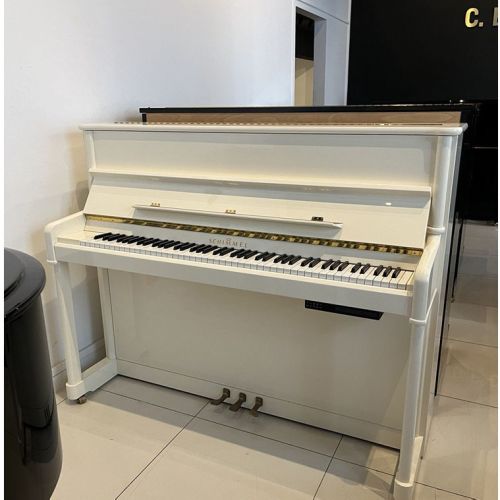 Пианино Schimmel Classic C120 Tradition (BU) белое, полированное, цифровая система PianoDisc.