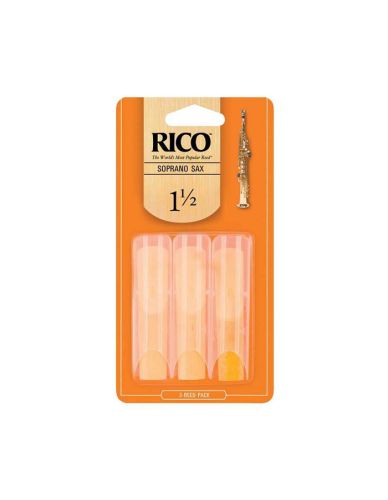 Трости для сопрано саксофона Rico №1,5 (3 шт)