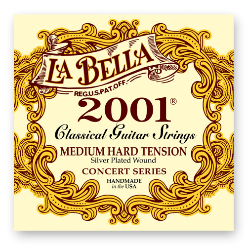 Струны для классической гитары La Bella 2001 Concert Medium Hard (6 шт)