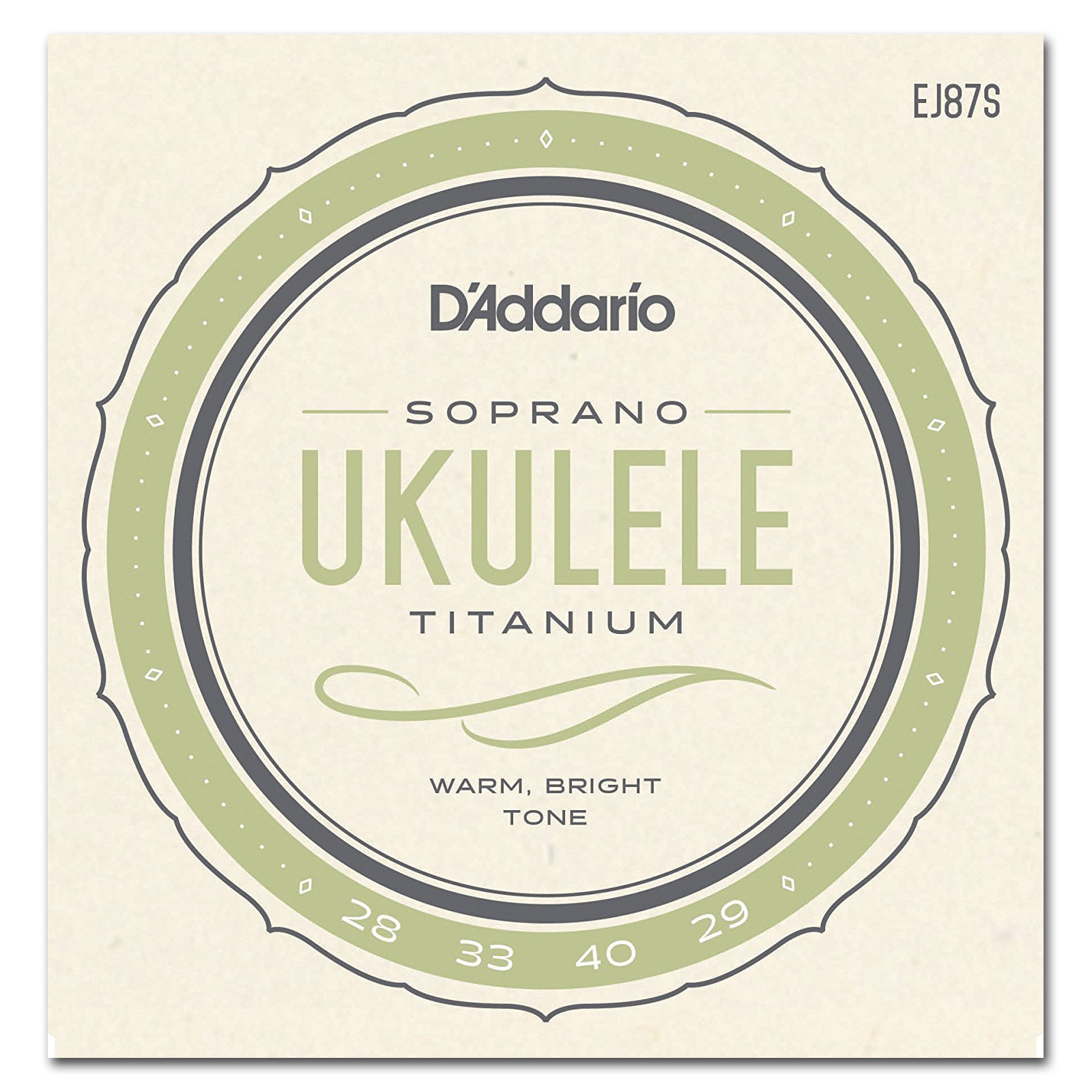 Струны для укулеле сопрано D'Addario Titanium EJ87S (4 шт)