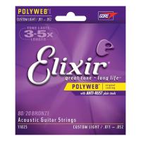 Струны для акустической гитары Elixir Polyweb 11025 Custom Light (6 шт)