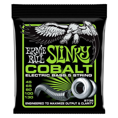 Струны для 5-струнной бас-гитары Ernie Ball Slinky Cobalt 2736 (5 шт)