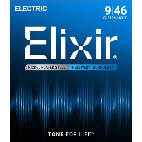 Струны для электрогитары Elixir Polyweb 12025 Custom Light (6 шт)