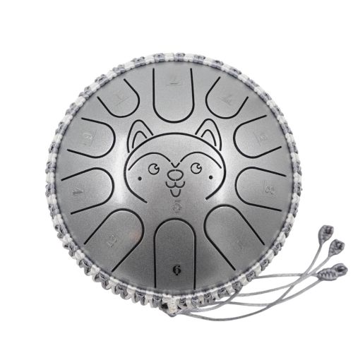 Глюкофон Fjord Baby Husky 18 см, лунный серый, 11 нот