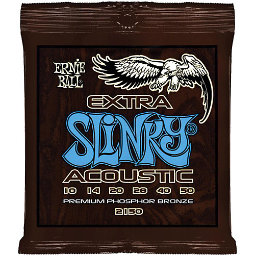Струны для акустической гитары Ernie Ball Slinky Extra 2150 Extra Light (6 шт)