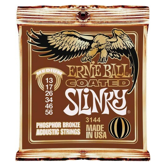 Струны для акустической гитары Ernie Ball Slinky Phosphor Bronze 3144 Medium (6 шт)