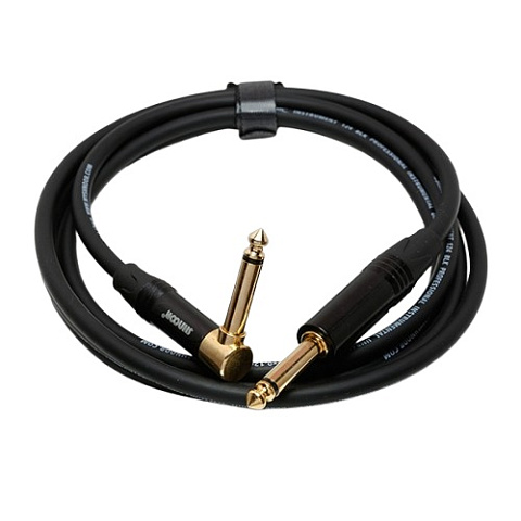 Инструментальный кабель Shnoor IC124-JMJMR-B, джек 6.35 - джек угловой 6.35, моно, 3 м