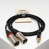 Кабель Shnoor MJ2XM, джек 3.5 мм - 2 XLRm, моно, 2 м