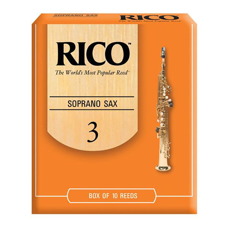 Трости для сопрано саксофона Rico №3 (10 шт)