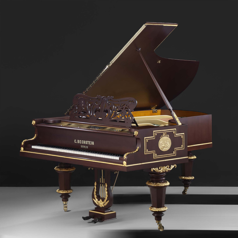 Рояль C. Bechstein мод. 220 1882 г. (BU) макоре, сатинированный с позолотой