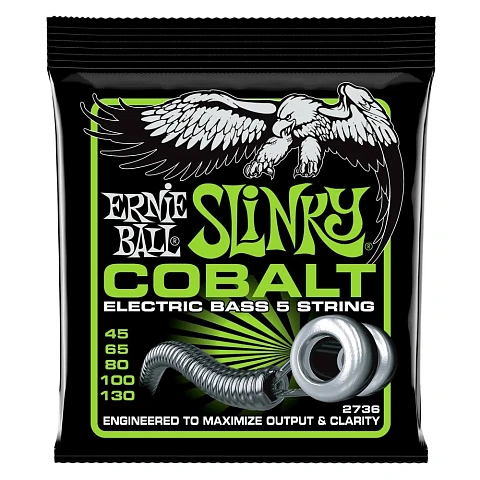 Струны для 5-струнной бас-гитары Ernie Ball Slinky Cobalt 2736 (5 шт)