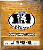 Струны для акустической гитары Sit P1048 Extra Light Phosphor Bronze Pro (6 шт)
