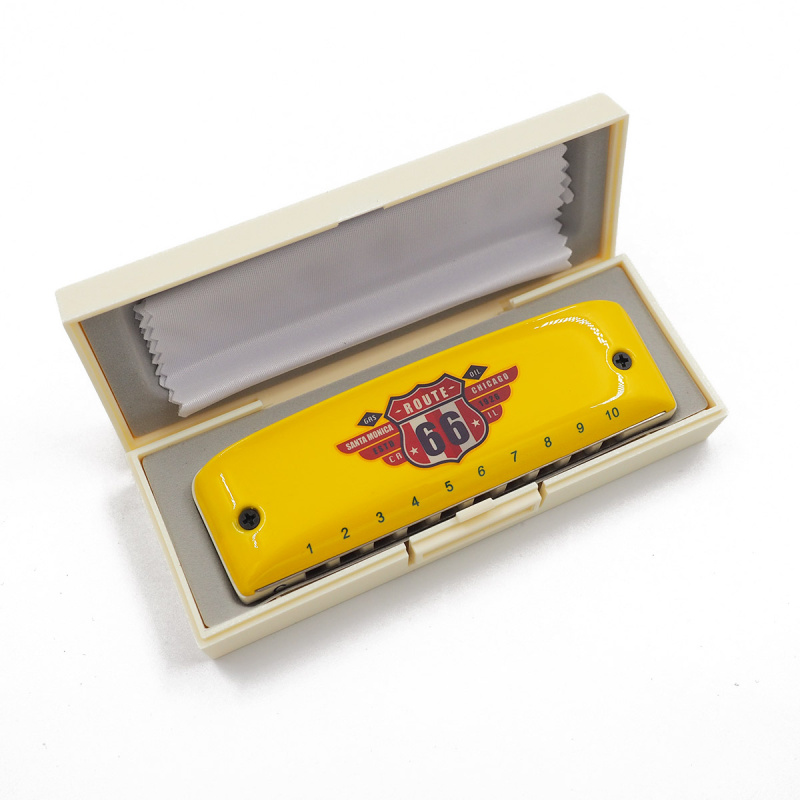 Губная гармоника Kongsheng Route 66 До-мажор (C) жёлтая