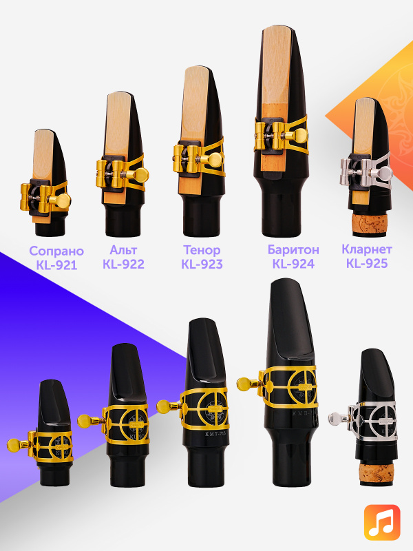 Лигатура для альт саксофона Kuno KL-922 металлическая с колпачком