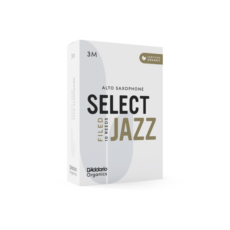 Трости для альт саксофона D'Addario Organic Select Jazz filed №3M (10 шт)