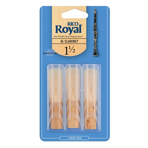 Трости для кларнета Rico Royal №1,5 Bb (3 шт)