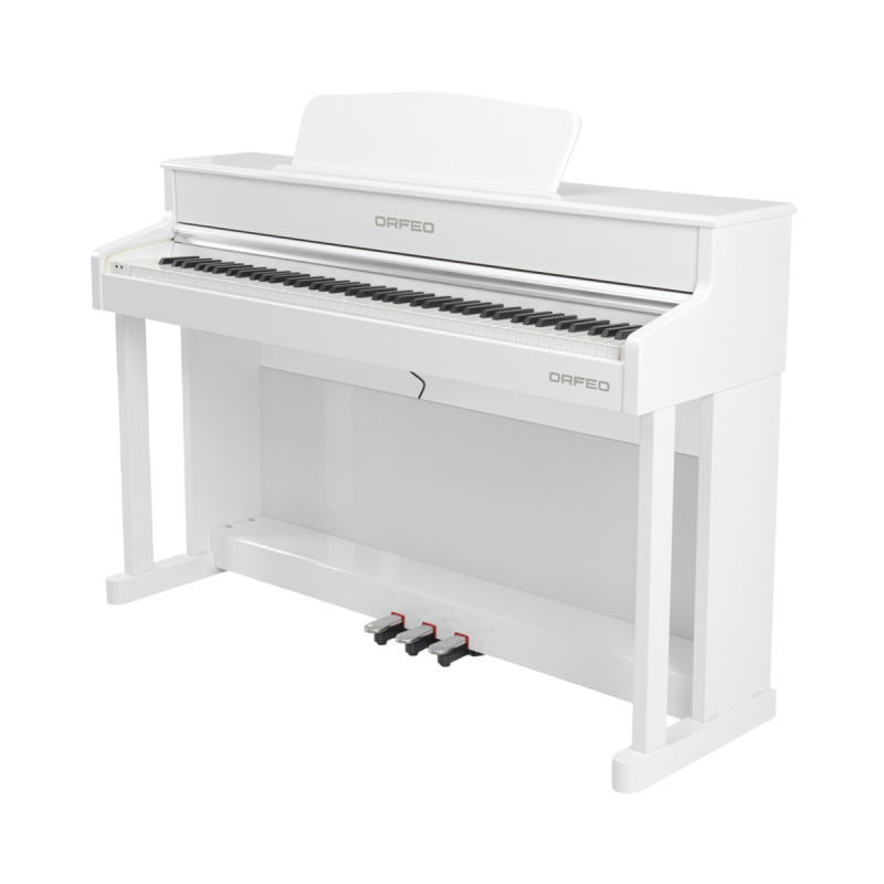 Цифровое пианино Orfeo E-12 белое, полированное, с наушниками