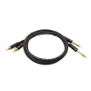 Аудио кабель ZZcable E57-2RCA-2J-0200-0, 2X RCA - 2X Jack, 2 м