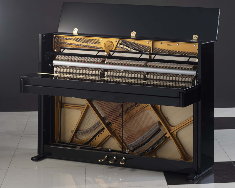 Пианино W. Hoffmann Vision V 112 2012 г.(BU) черное, полированное