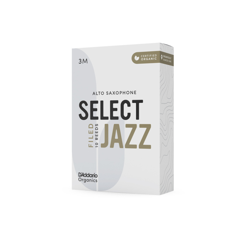 Трости для альт саксофона D'Addario Organic Select Jazz filed №3M (10 шт)