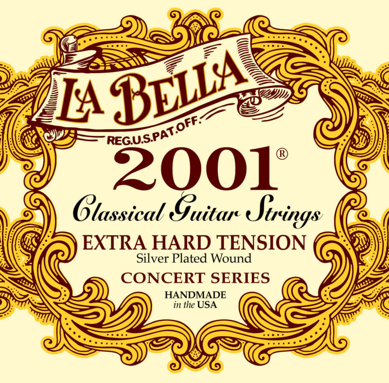 Струны для классической гитары La Bella 2001 Concert Hard (6 шт)