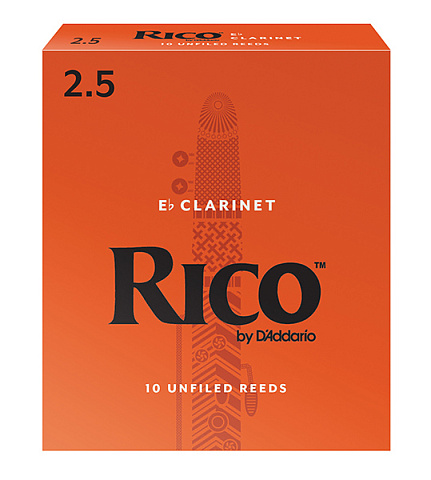 Трости для кларнета Rico №2,5 Eb (10 шт)