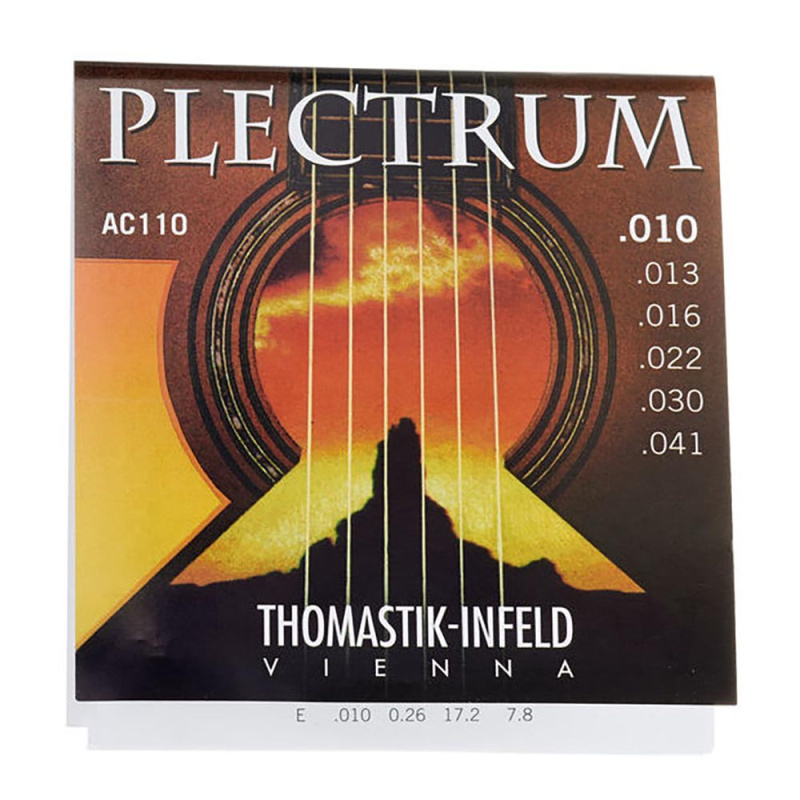 Струны для акустической гитары Thomastik Plectrum AC110 Extra Light (6 шт)