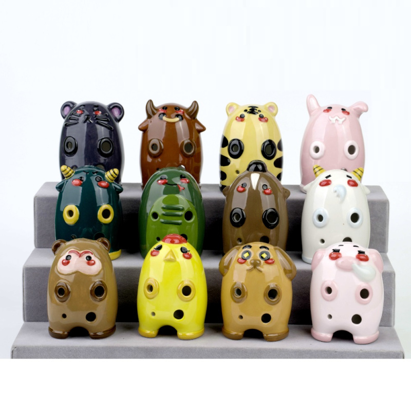 Окарина FengYa Chinese Zodiac Петух 6 отверстий, керамическая