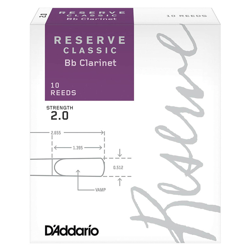 Трости для кларнета Rico Reserve Classic №2 Bb (10 шт)