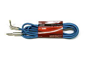 Инструментальный кабель Yerasov 3LUXE-3m-BL, джек - джек угловой, 3 м