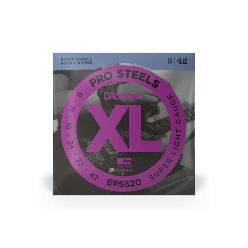 Струны для электрогитары D'Addario Pro Steels EPS520 XL Super Light (6 шт)