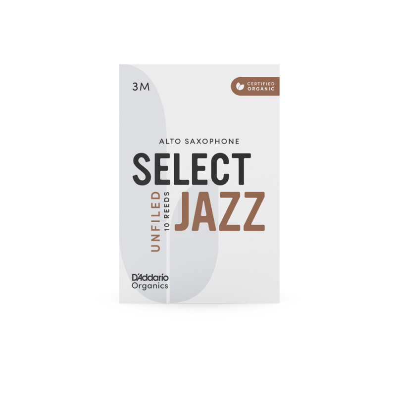 Трости для альт саксофона D'Addario Organic Select Jazz Unfiled №3M (10 шт)