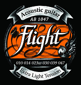 Струны для акустической гитары Flight AB1047 Extra Light (6 шт)