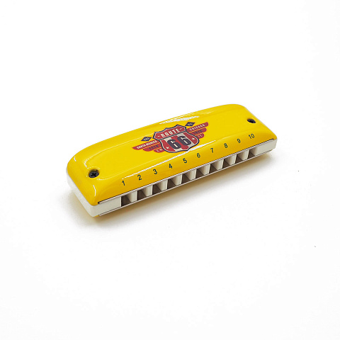 Губная гармоника Kongsheng Route 66 До-мажор (C) жёлтая