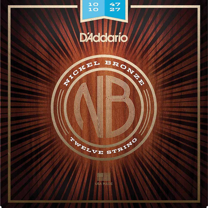 Струны для акустической 12-струнной гитары D'Addario Nickel Bronze NB1047-12 Light (12 шт)