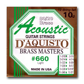 Струны для акустической 12-струнной гитары D'Aquisto 660/L Light (12 шт)