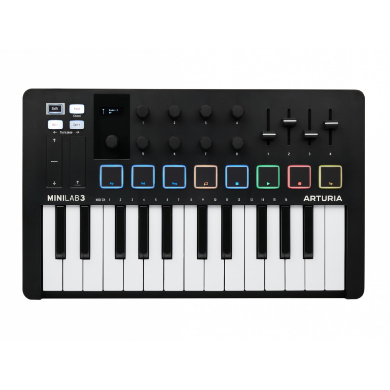 MIDI-клавиатура Arturia MiniLAB 3 Black Edition, 25 клавиш