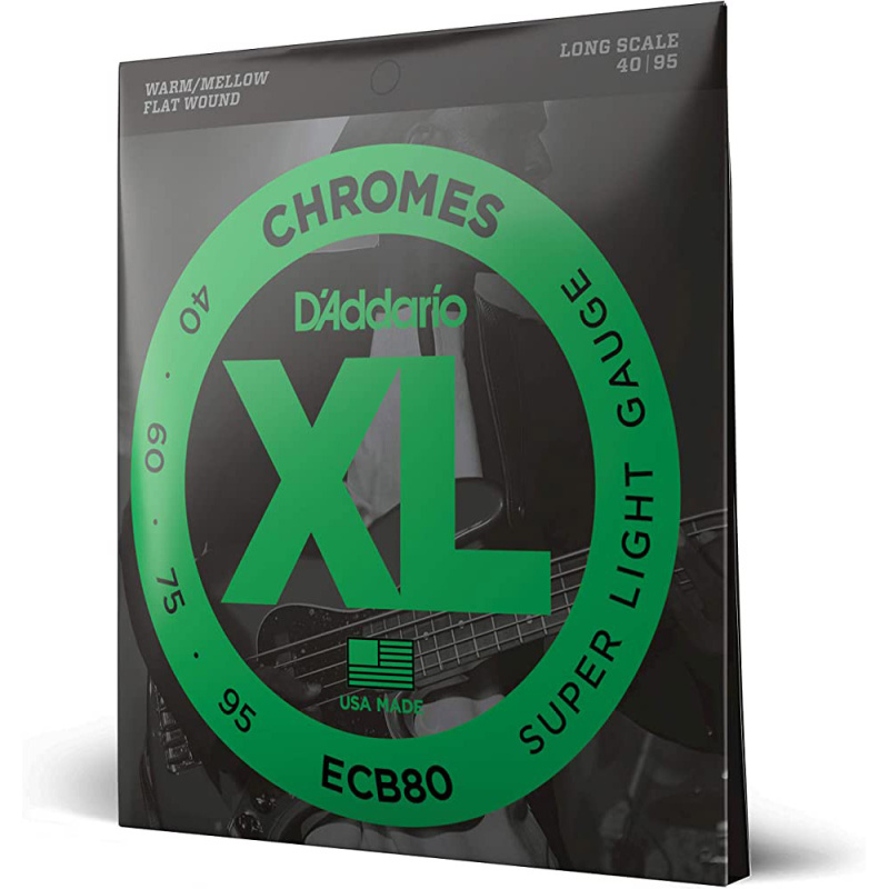 Струны для бас-гитары D'Addario Chromes ECB80 Light (4 шт)