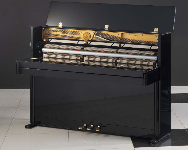 Пианино W. Hoffmann Vision V 112 2012 г.(BU) черное, полированное