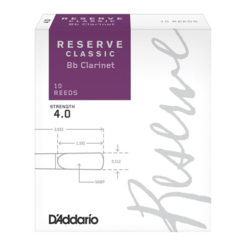 Трости для кларнета Rico Reserve Classic №4 Bb (10 шт)
