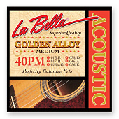 Струны для акустической гитары La Bella Golden Alloy 40PM Medium (6 шт)
