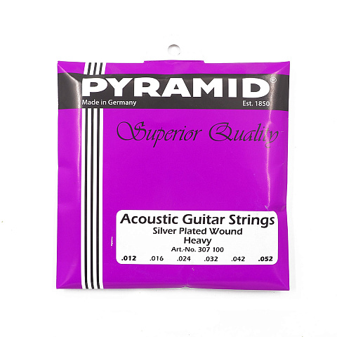 Струны для акустической гитары Pyramid Silver Wound 307100 Heavy (6 шт)