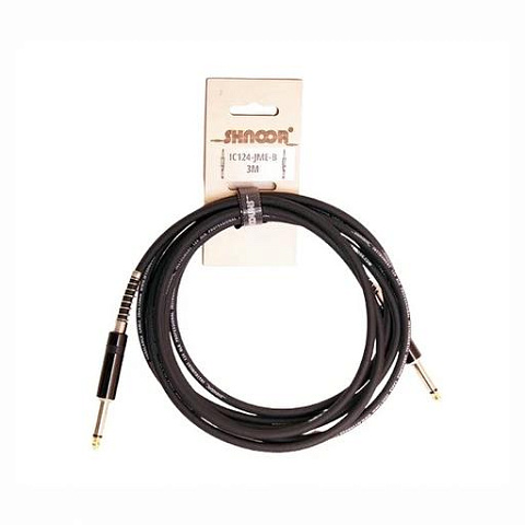 Инструментальный кабель Shnoor IC124-JMe-B, джек 6.35 - джек 6.35, моно, 3 м