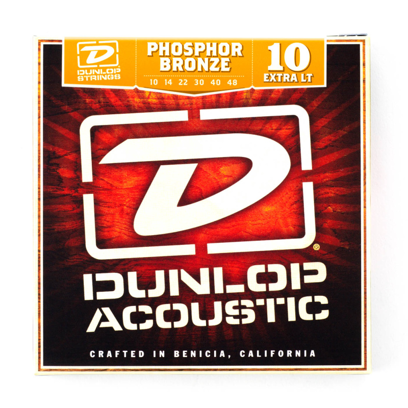 Струны для акустической гитары Dunlop Phosphor Bronze DAP1048 Extra Light (6 шт)