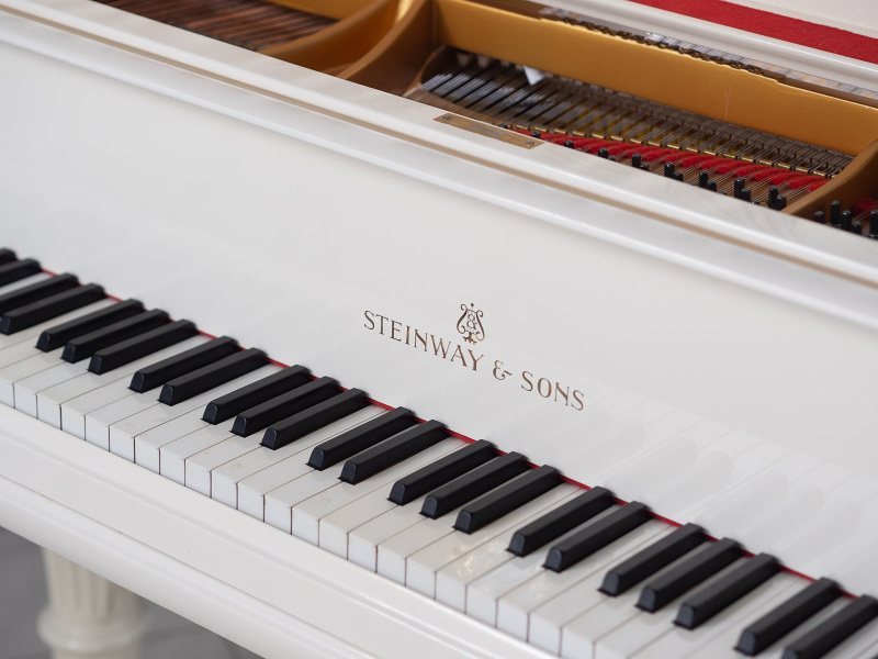 Рояль Steinway & Sons мод. O-180 1910 г. (BU) слоновая кость, полированный