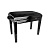 Банкетка для пианино Palette HY-PJ018B черная, полированная, вельвет
